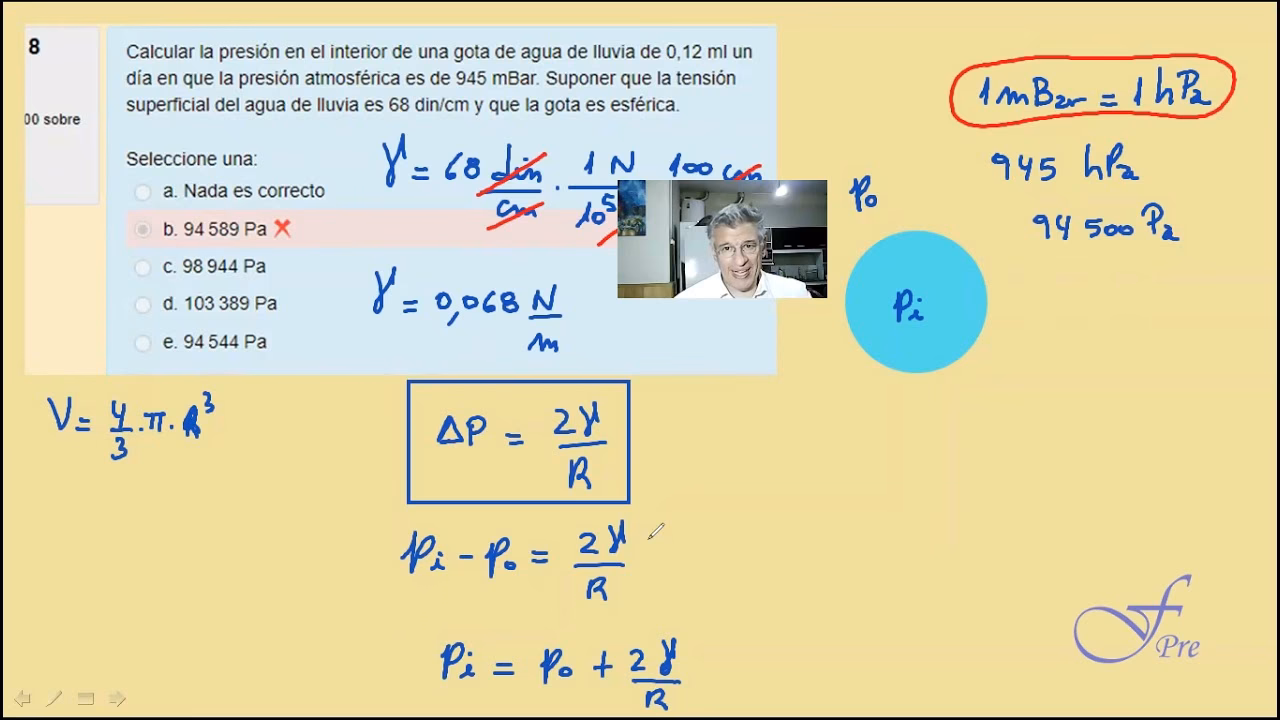 ¿Qué es la presión en el interior de un fluido?