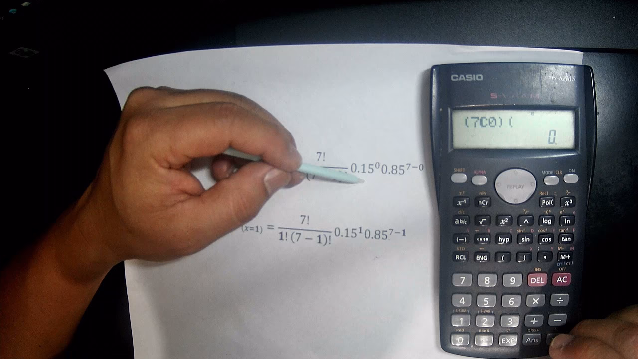 ¿Qué significa da binomial en la calculadora?