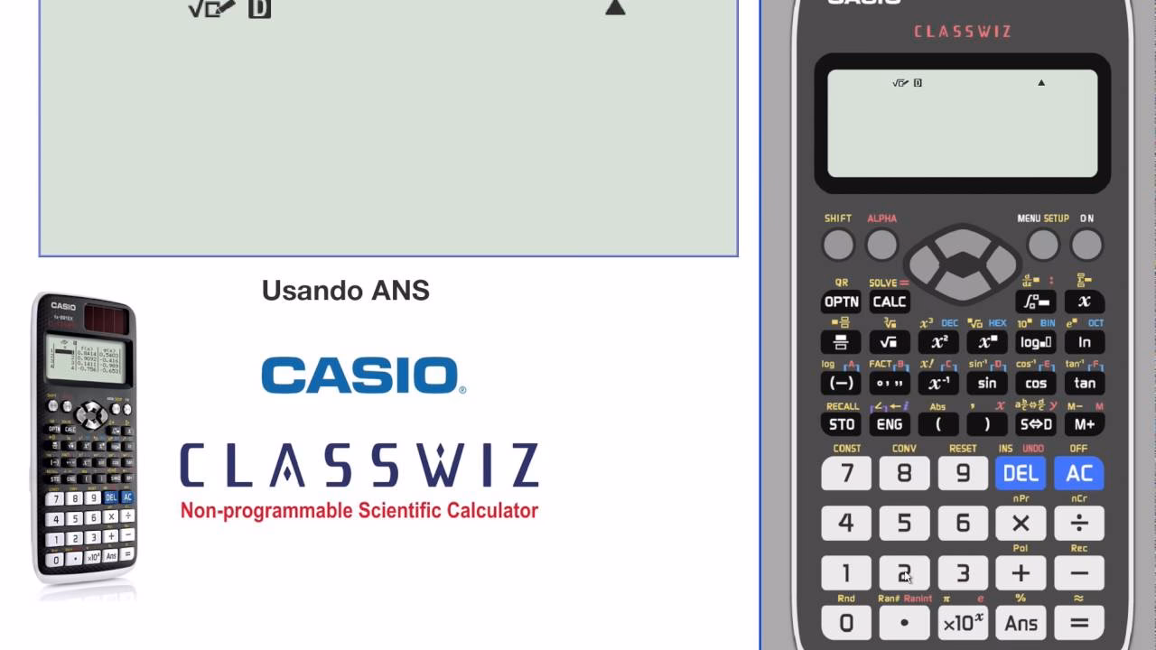 ¿Cómo usar ans en la calculadora?