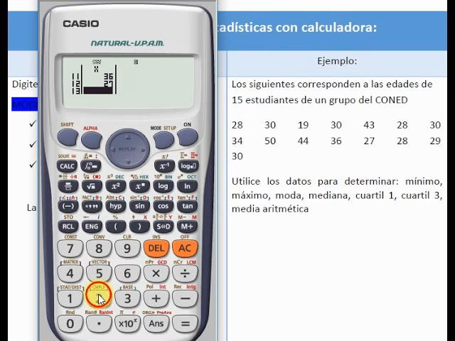 ¿Cómo calcular el promedio en una calculadora Casio?