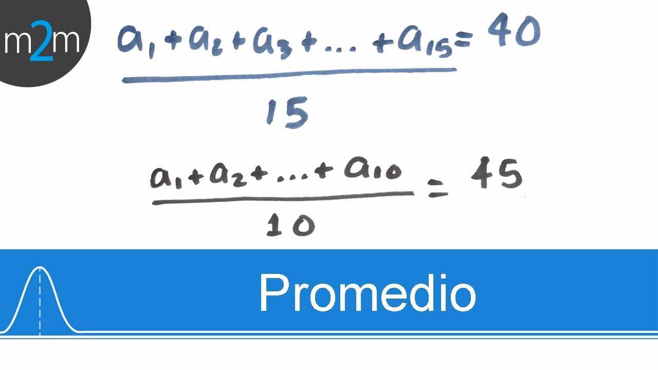 ¿Cómo se calcula el promedio?