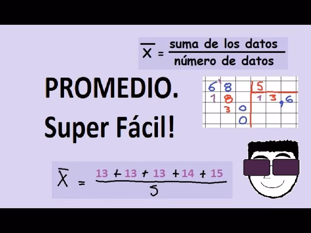 ¿Cómo se calcula el promedio de un número?