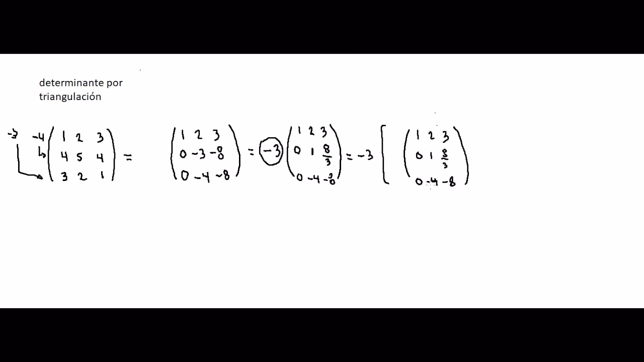 ¿Qué es la regla del triángulo para determinantes?