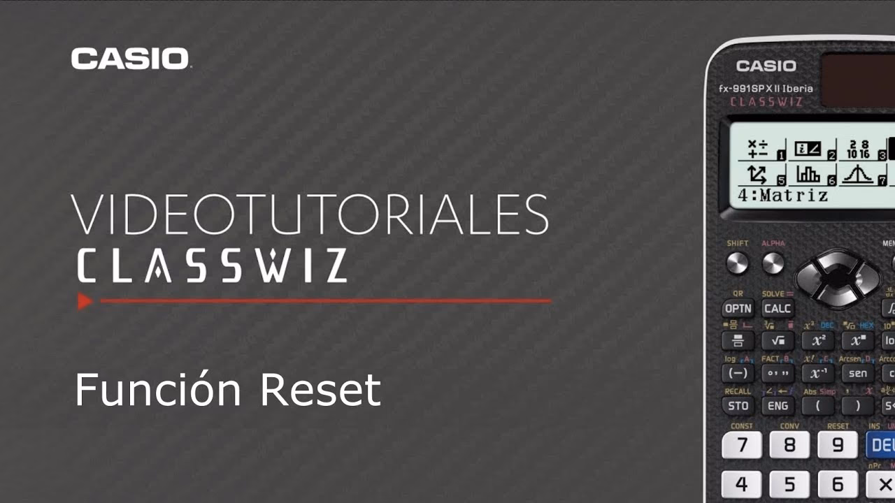 ¿Cómo reiniciar un Casio?