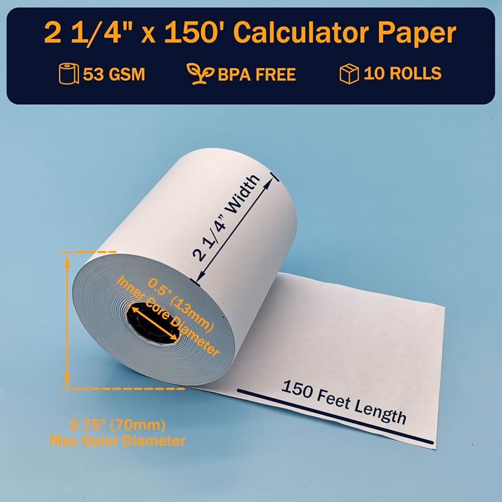 ¿Qué diámetro tiene un rollo de papel?