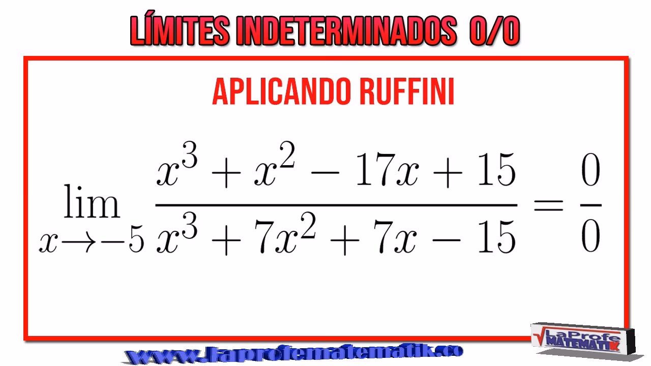 ¿Cuándo dejar de hacer Ruffini?