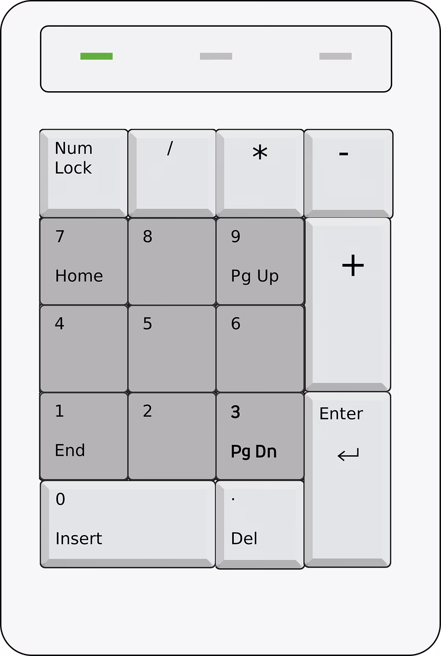 ¿Qué parte del teclado se parece a una calculadora?