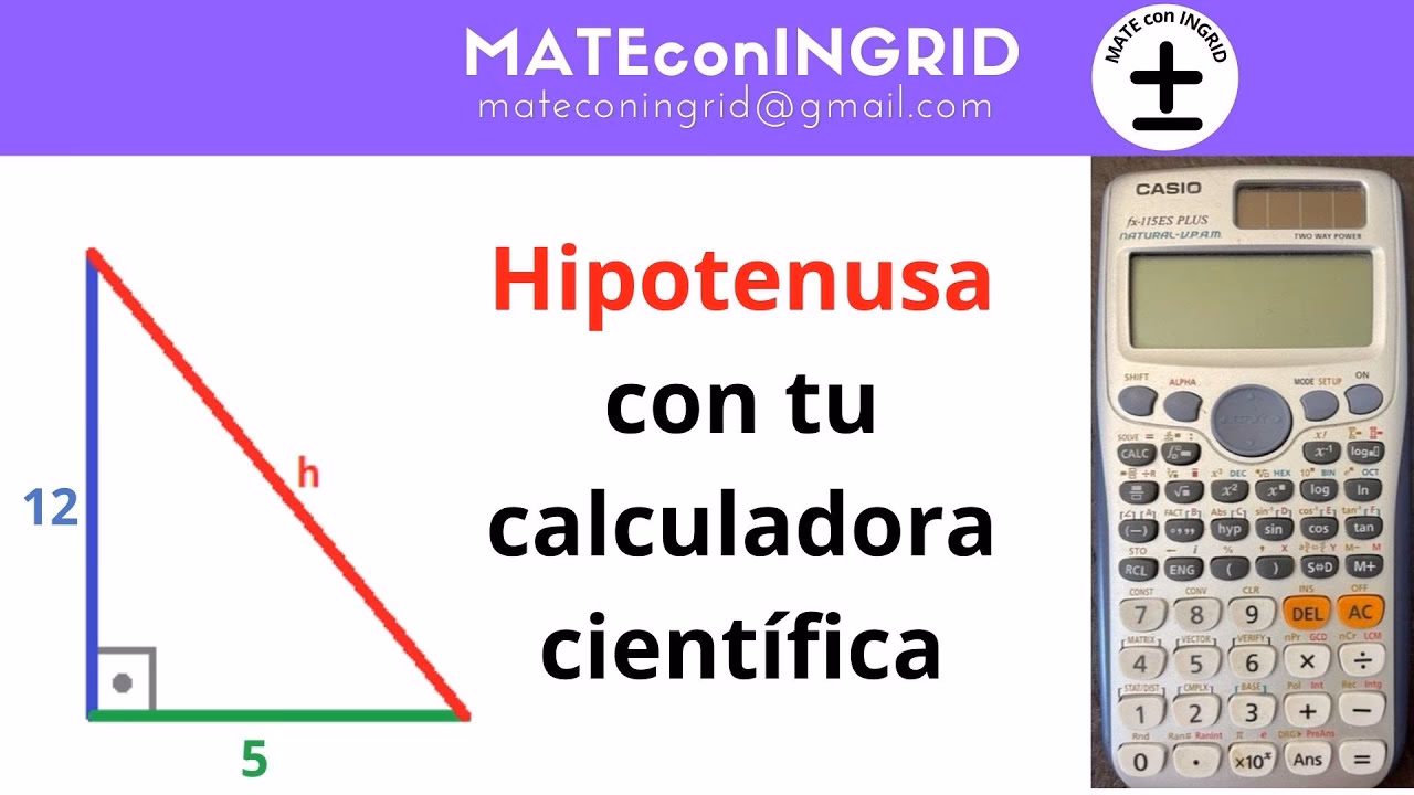 ¿Cómo se calcula la hipotenusa en una calculadora?
