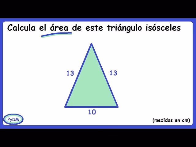 ¿Cómo sacar el área si no tengo la base?
