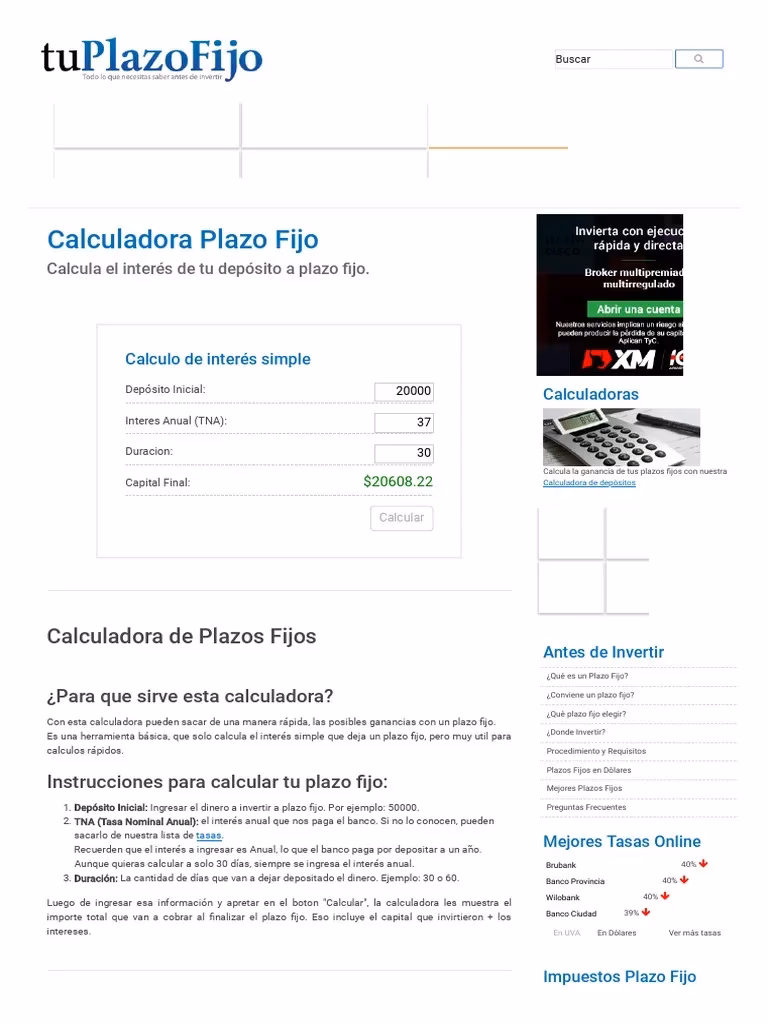 ¿Cuánto renta 300.000 euros a plazo fijo?